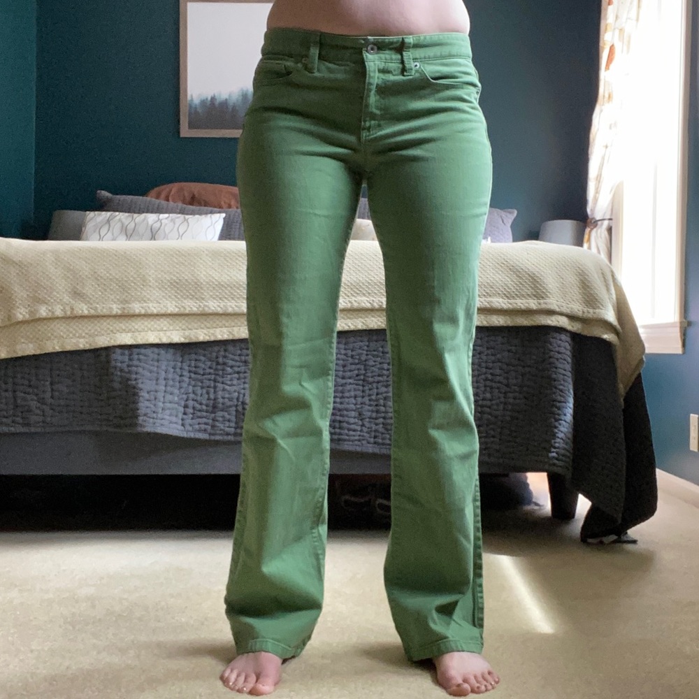 Green LOFT bootcut pants, size 6